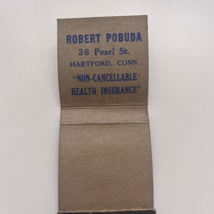 Robert Pobuda Hartford CT Monarch Life Ins Vintage Matchbook Cover TB8-MB2-5