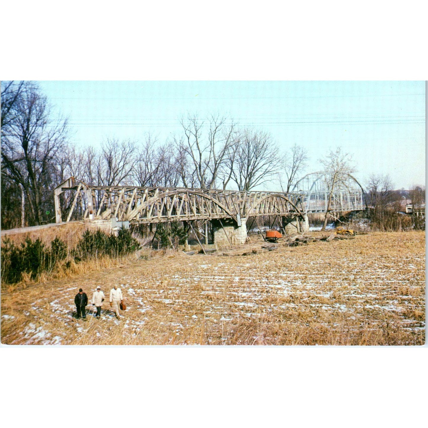 White River Freedom Village Freedom Bloomington IN Covered Bridge Postcard PB10