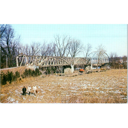 White River Freedom Village Freedom Bloomington IN Covered Bridge Postcard PB10