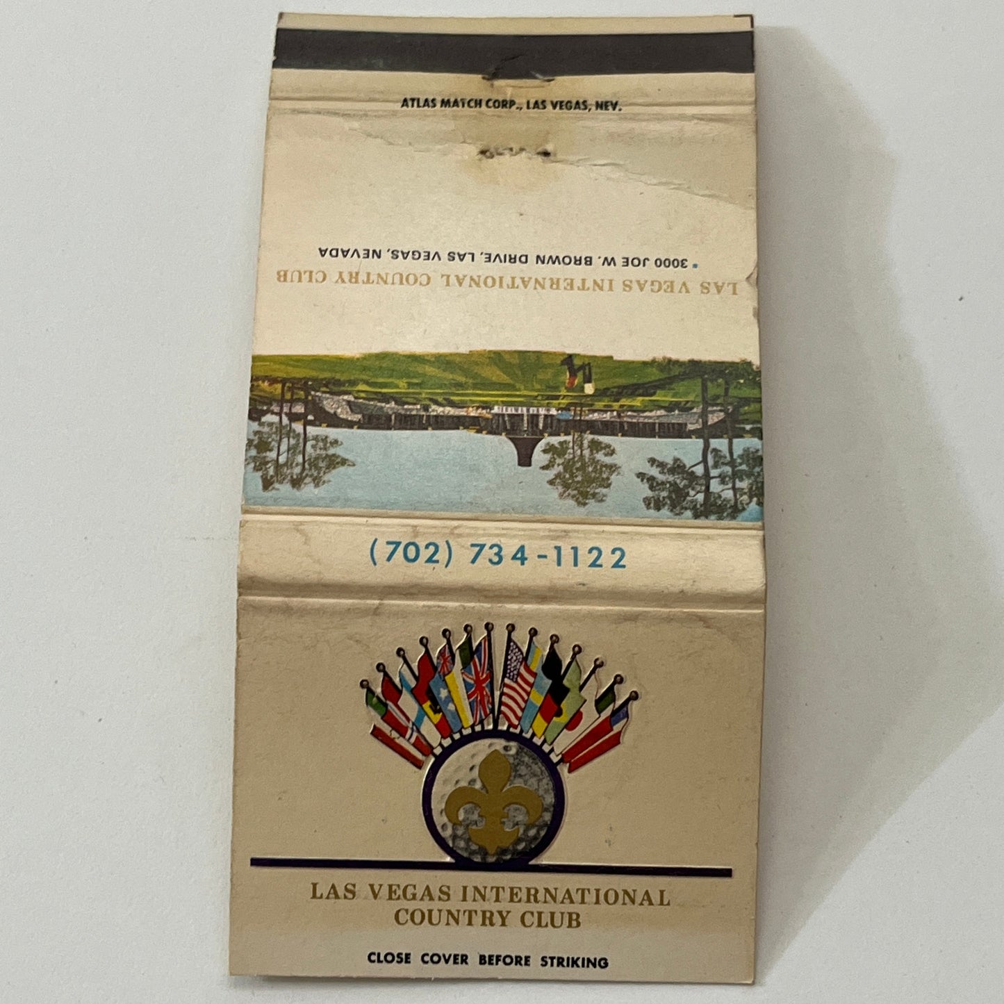 Las Vegas International Country Club Vintage Matchbook Cover TB6-MB1-8