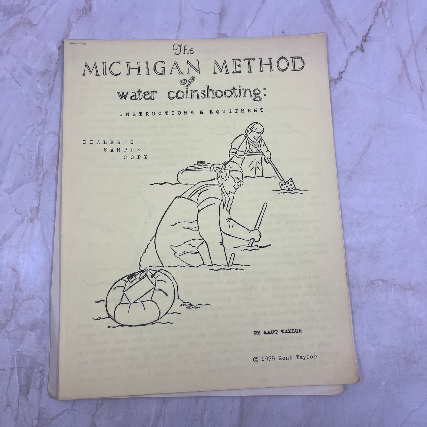 1978 Michigan Method of Water Coinshooting Instruction Leaflet Kent Taylor M20
