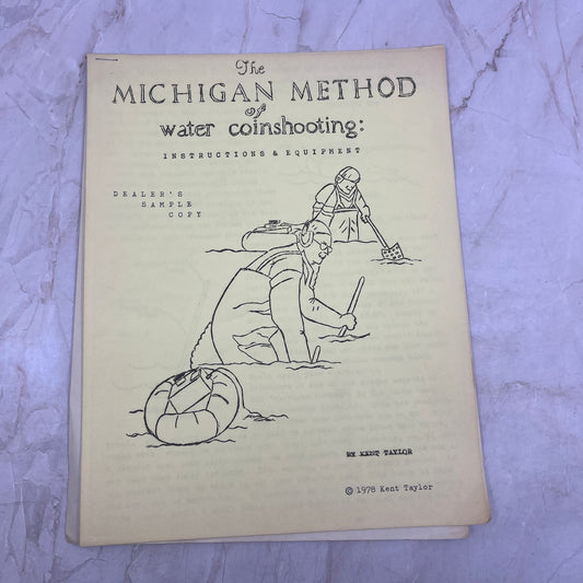 1978 Michigan Method of Water Coinshooting Instruction Leaflet Kent Taylor M20