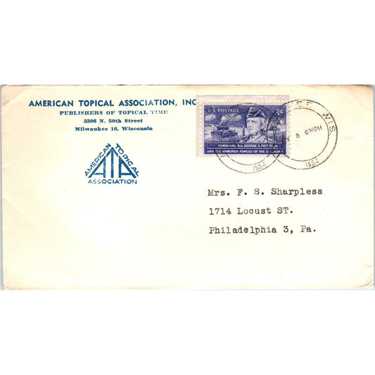 1954 American Topical Association Milwaukee George S. Patton Stamp TG7-PC1
