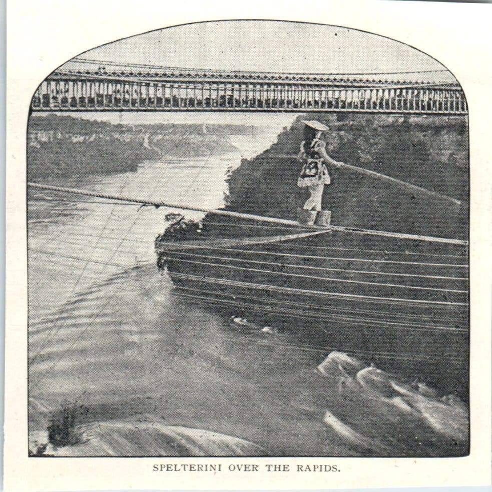 Spelterini Over the Rapids 1897 Victorian Photo AE9-TS6