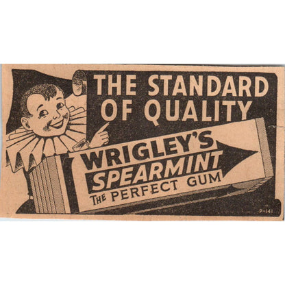 Wrigley's Spearmint Gum Pierrot Clown 1935 Minneapolis Journal Ad AE7-H2