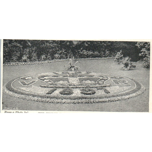 The Jubilee Floral Crown Battersea Park 1897 Victorian Photo AE9-TS7