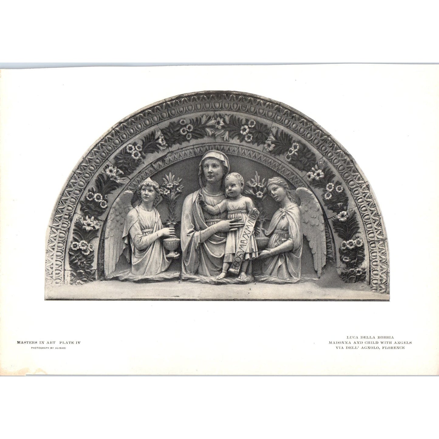 Madonna and Child With Angels - Luca Della Robbia c1905 Art Print D12