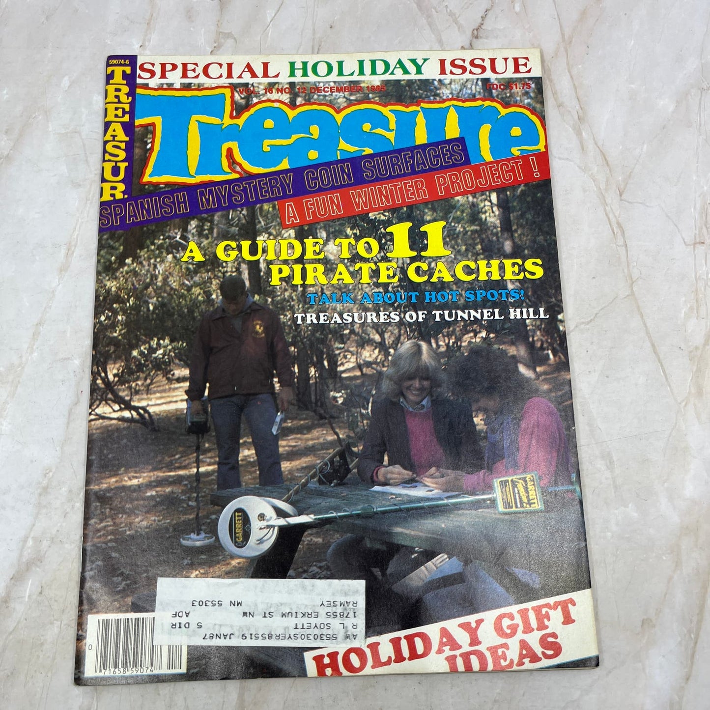 1985 Dec - Treasure Magazine - Treasure Hunting Metal Detecting Gold Coins M10