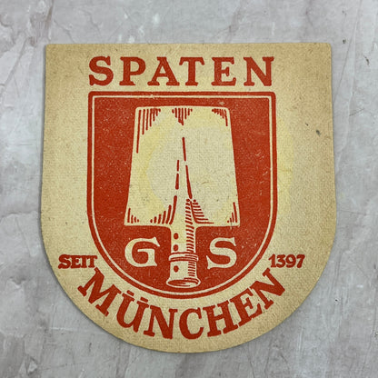 Vintage G.S. Spaten München German Beer Coaster TJ5-CO2