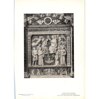 Coronation Of the Virgin - Andrea Della Robbia c1905 Art Print D14