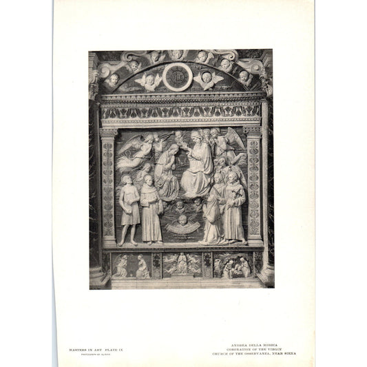 Coronation Of the Virgin - Andrea Della Robbia c1905 Art Print D14