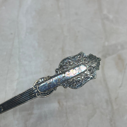 Vintage Sterling Silver Monogrammed Moirana Baby Spoon 4" TG9-SP