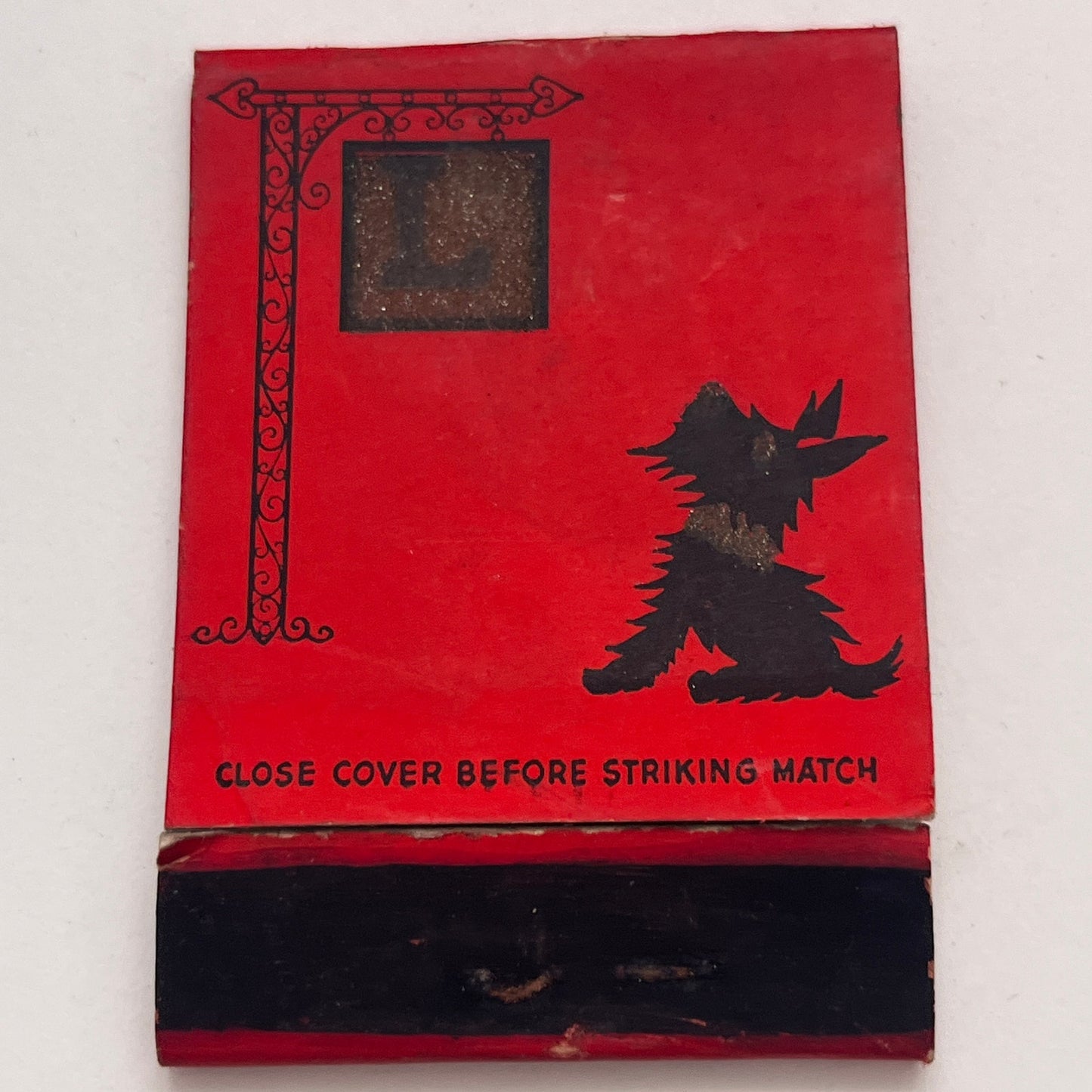 Scottie Dog Silhouette Scottish Terrier Vintage Matchbook Cover TB8-MB-7