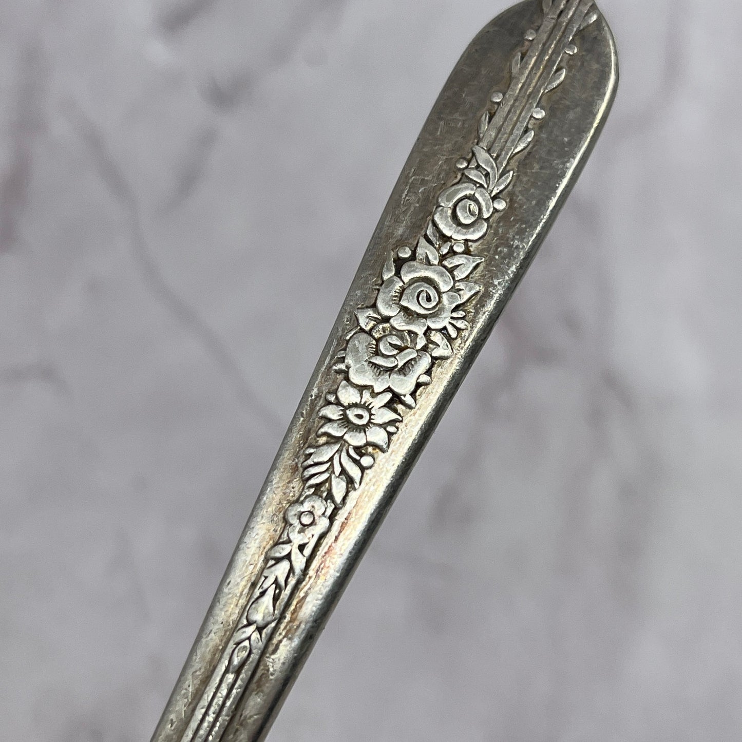 1939 Nobility Plate Royal Rose Dinner Fork 7.5" Vintage Silverplate TC5-OS-13