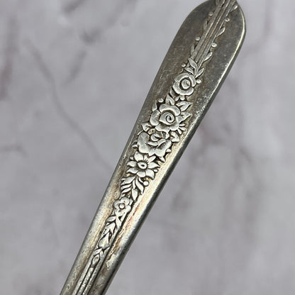 1939 Nobility Plate Royal Rose Dinner Fork 7.5" Vintage Silverplate TC5-OS-13