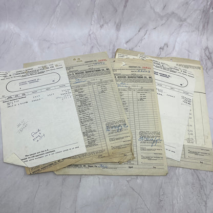 1940s R. Herschel Manufacturing Co Peoria IL Billhead Invoice Lot TC5-RD