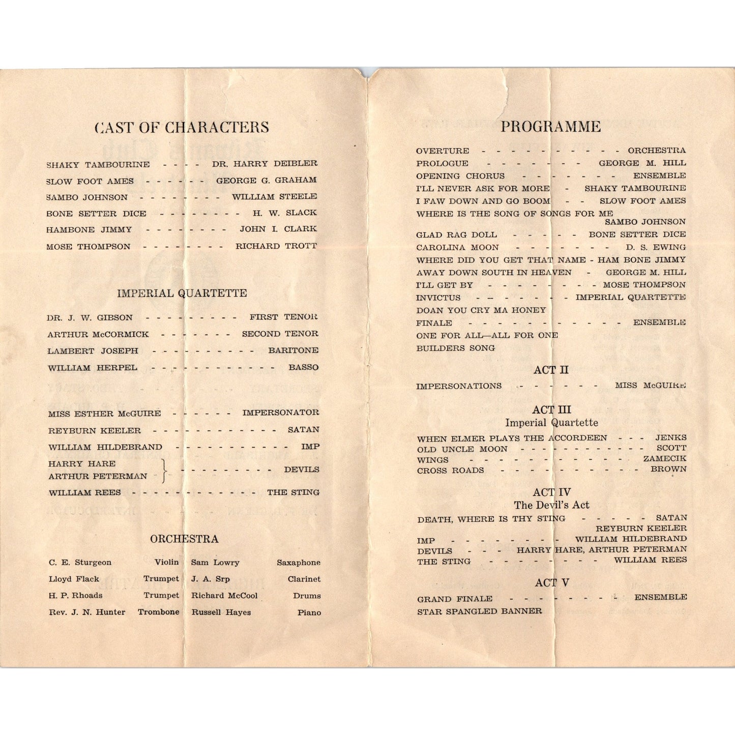 1929 Kiwanis Club Minstrels Blairsville PA Richelieu Theatre Program AD8-R5