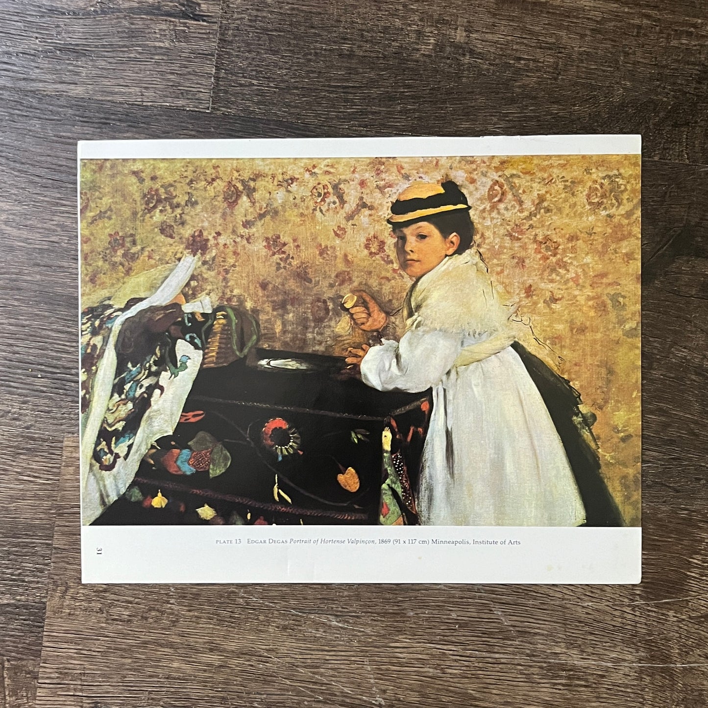 Portrait of  Hortense Valpinçon - Edgar Degas Vintage Art Print 9x12 V5