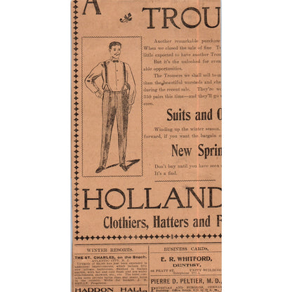 Benicia Diamond Co Asylum St. Hartford 1901 Newspaper Ad AD8-H1