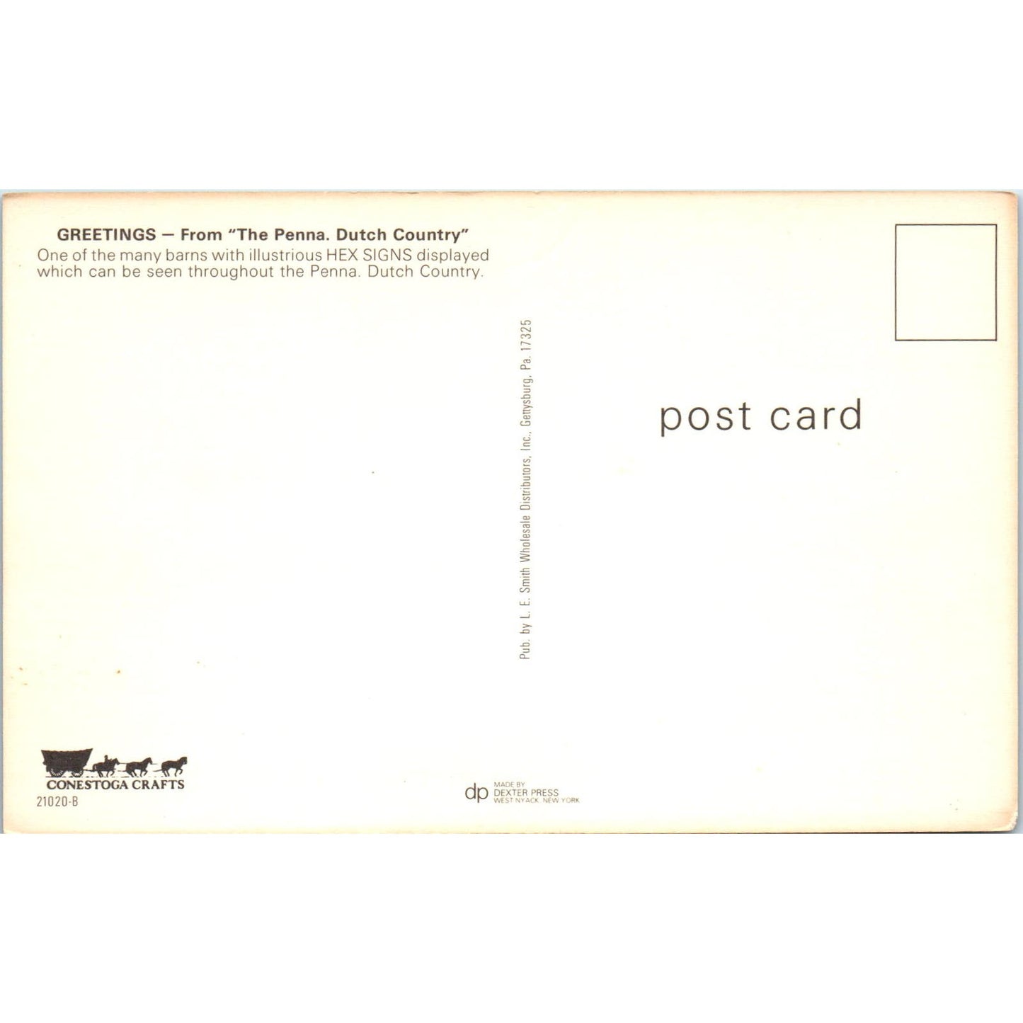 Pennsylvania Dutch Country Hex Barn Signs Vintage Postcard PD4