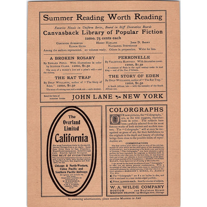 Chickering & Sons Quarter Grand Pianos Tremont St Boston - 1904 Ad AF5-1