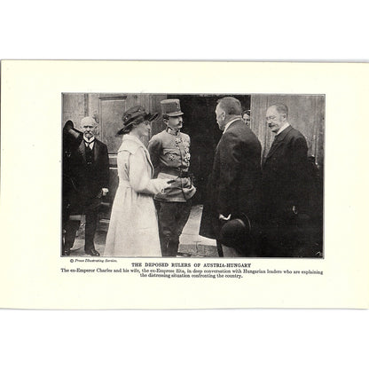 Theobald Von Bethmann-Hollweg, Prince Maximilian of Baden 1919 WWI Print AG1-2