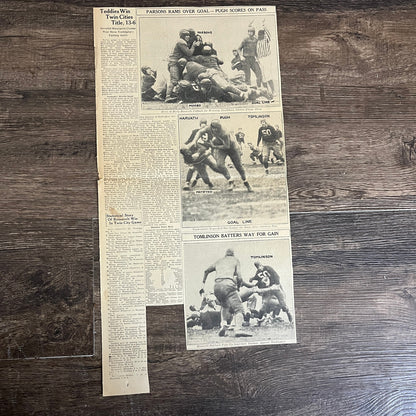 Roosevelt Vs Washington High Football at Highland Park 1935 Article V1-9