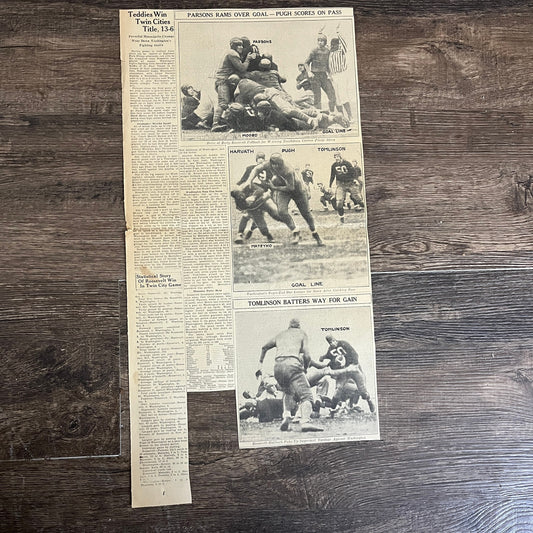 Roosevelt Vs Washington High Football at Highland Park 1935 Article V1-9