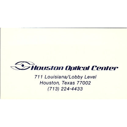 Houston Optical Canter Houston Texas Vintage Business Card SB4-B3