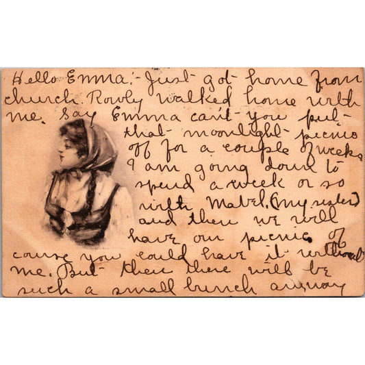 1907 Postcard With Scott #328 Jamestown Exposition Stamp Bremen Ohio PQ1