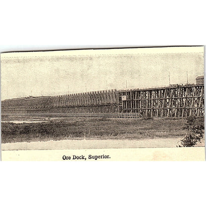 Ore Dock, Superior WI 2.5x4" 1901 Engraving AF6-M15