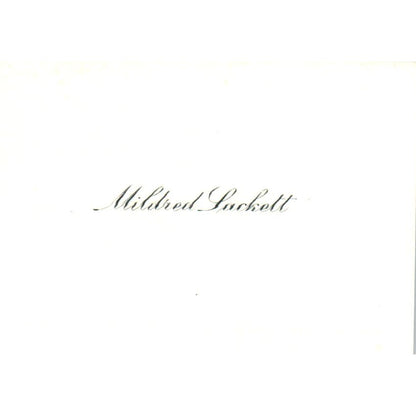 Vintage Calling Card - Mildred Sackett AE6
