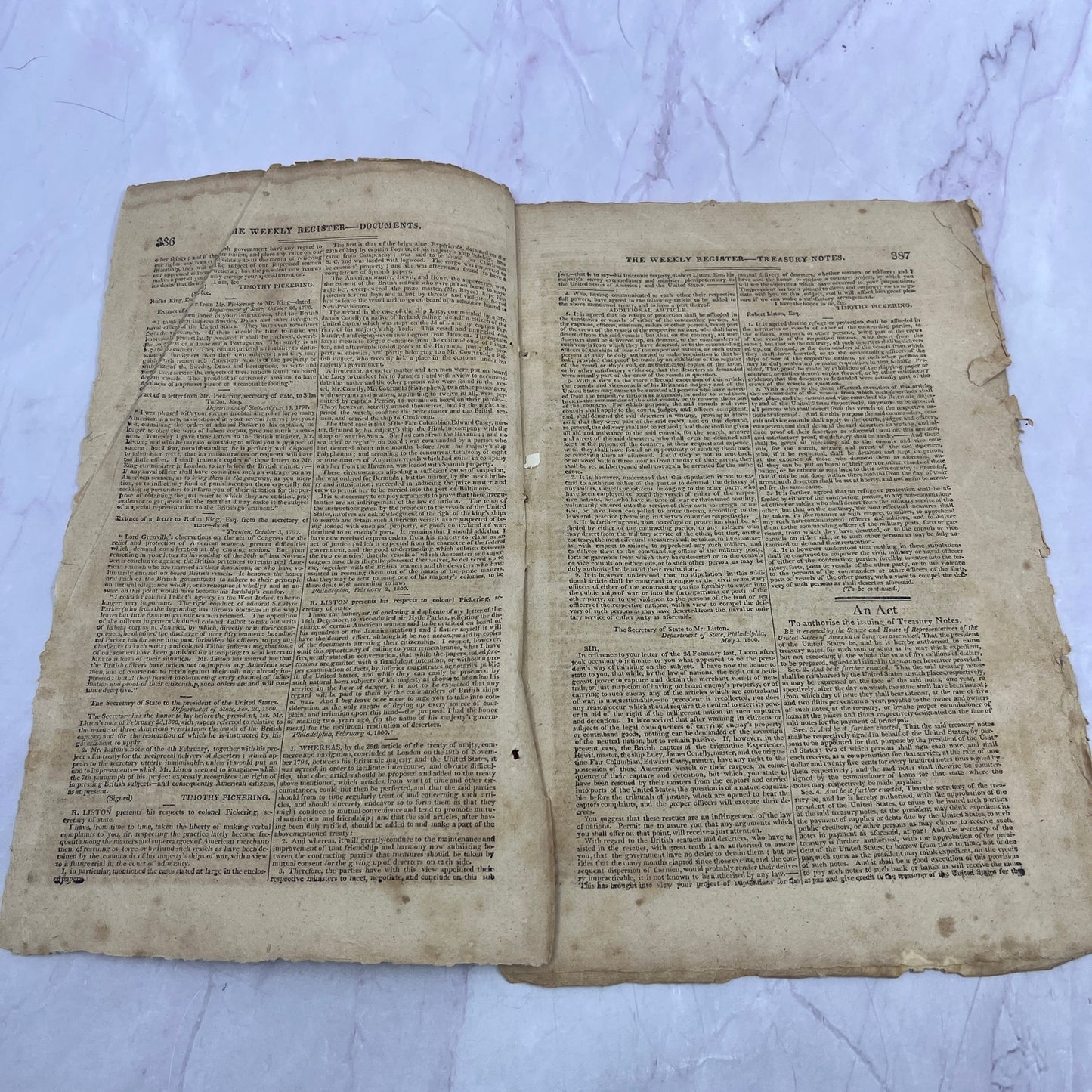 Baltimore Weekly Register Aug 15, 1812 - War of 1812 Vessels of War AF9-7