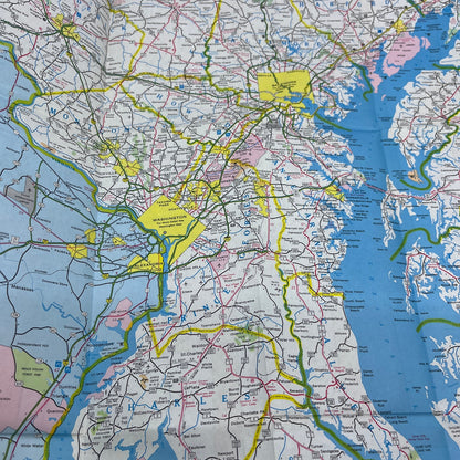 1975 Maryland Official Highway Map Fold Out TH9-TM2