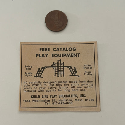 Child Life Play Specialties, Inc. Holliston MA 1971 Magazine Ad SAG4-S14