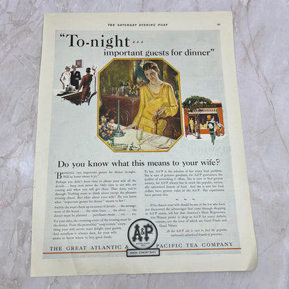 The Great Atlantic & Pacific Tea Company 1928 Original Advertisement FL6-8