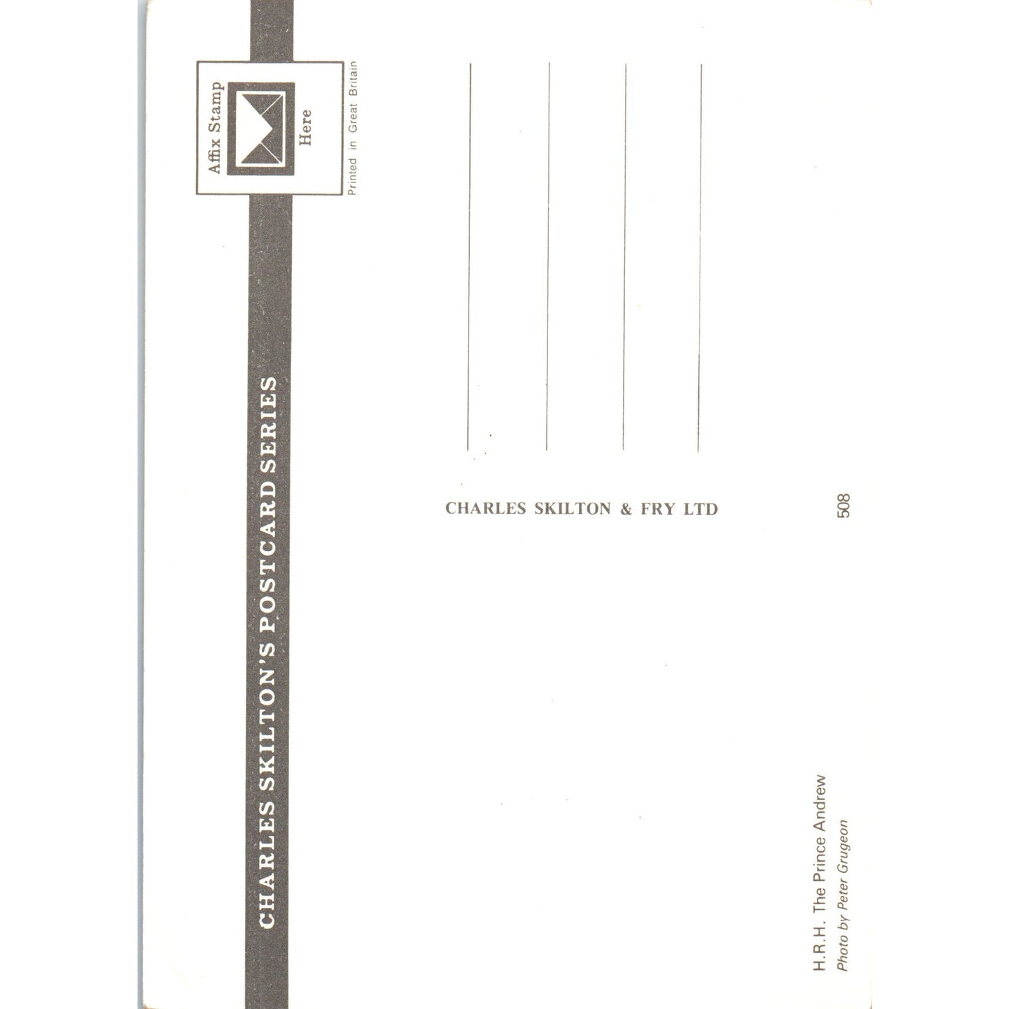 1980s Prince Andrew Great Britain 4x6 Original Postcard PD1