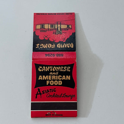 David Fong's Cantonese Food Bloomington MN Matches Vintage Matchbook SC4-R7