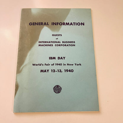 1940 IBM International Business Machines Day Ephemera Lot NY World’s Fair H4-4