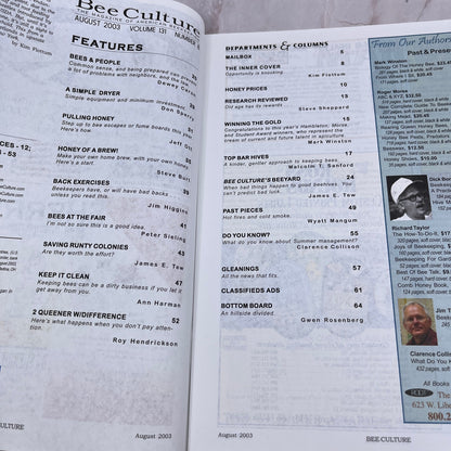 2003 Aug - Bee Culture Magazine - Bees Beekeeping Honey M32