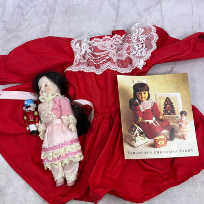 Samantha Pleasant Company American Girl Christmas Dress & Clara Doll
