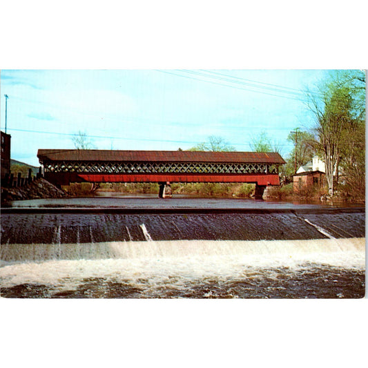 West Swanzey New Hampshire Vintage Covered Bridge Postcard PC15