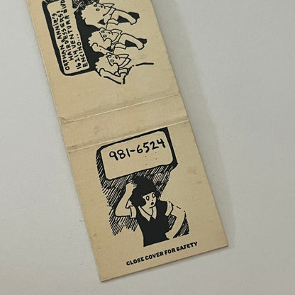 Orphan Annie's Hairdressers Encino CA Vintage Matchbook Cover TB6-MB2-4