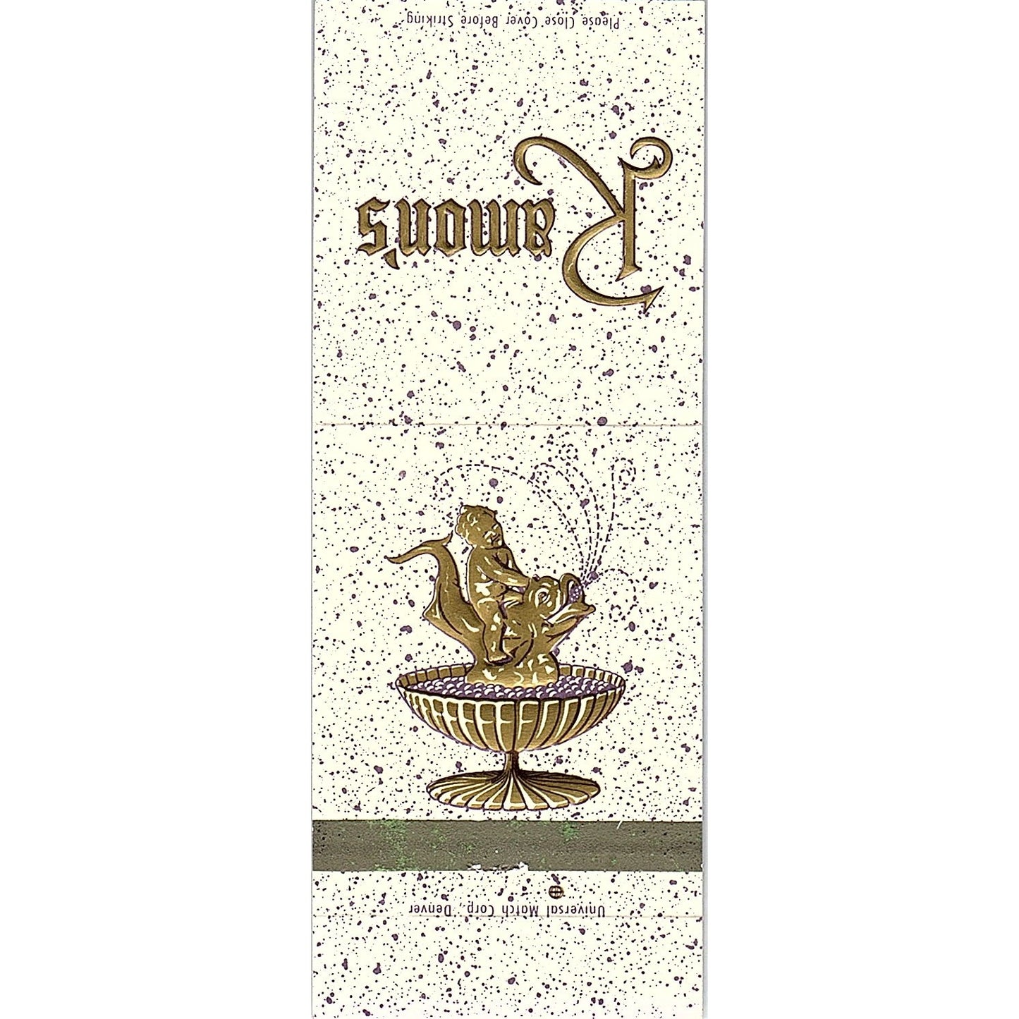 Ramon's Continental Cuisine Denver CO Vintage Matchbook MM4-10