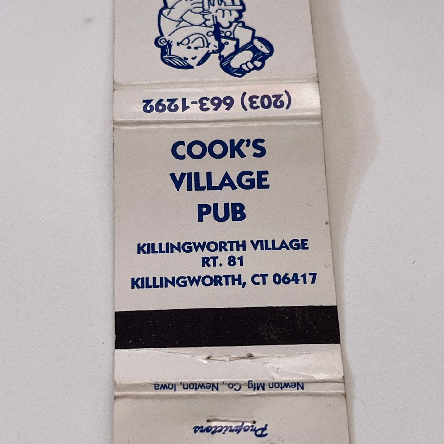 Cook's Village Pub Killingworth Village CT Vintage Matchbook Cover TB6-MB1-11