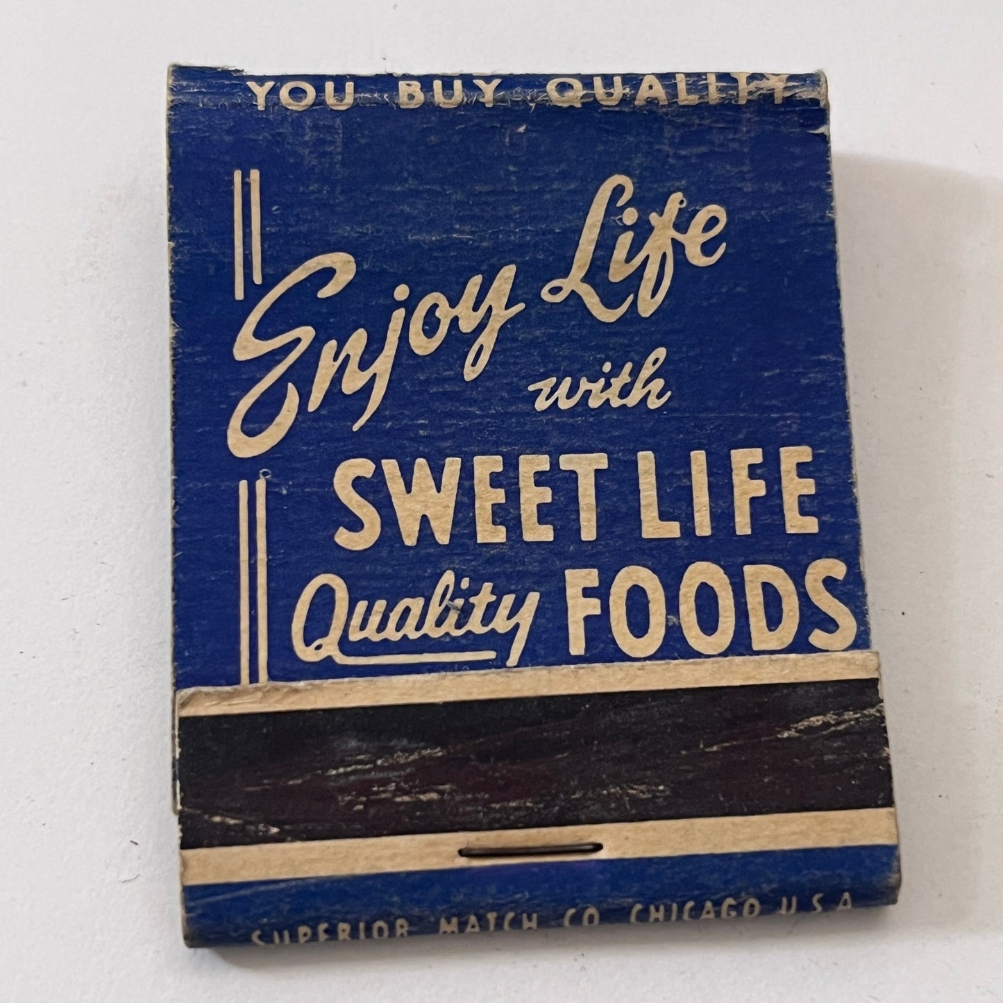 Sweet Life Quality Foods Vintage Matchbook Cover TB8-MB-8