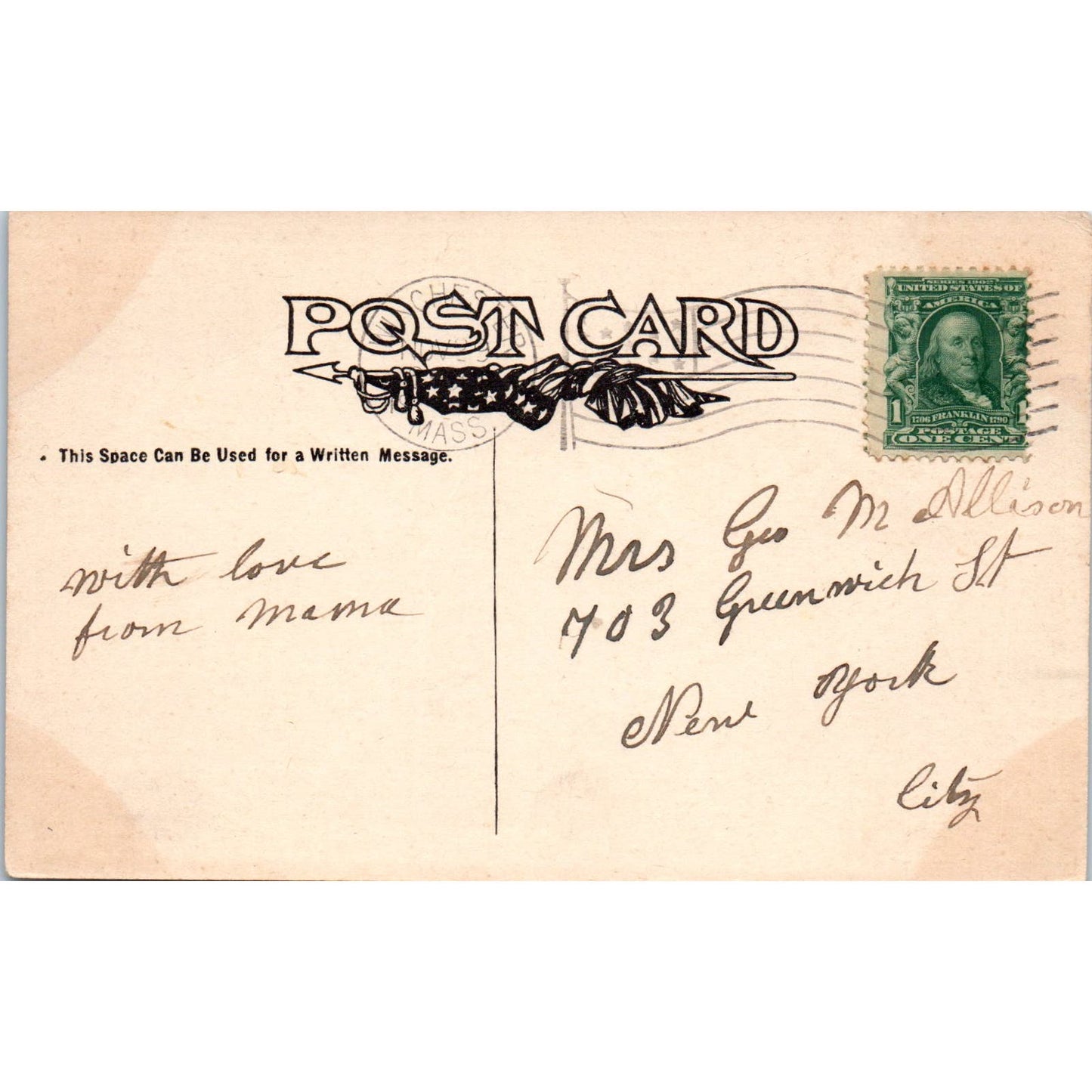 Pointer Bird Dog Greetings from Winchester MA c1910 Postcard PD2