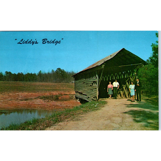 Liddy's Bridge Cullman AL Covered Bridge Postcard PB13