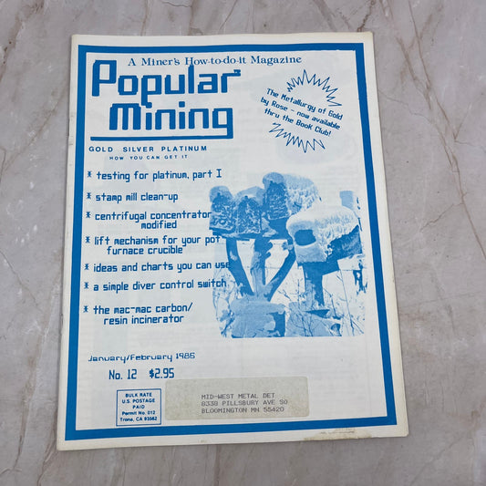 1986 Jan/Feb - Popular Mining Magazine - Treasure Hunting Prospecting Gold M11