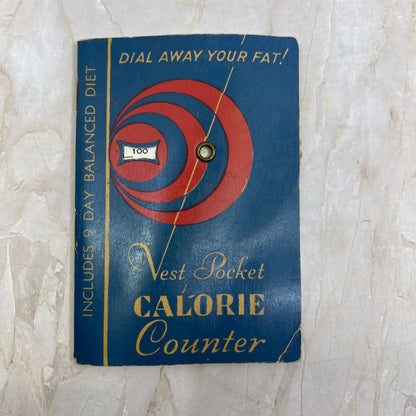 1956 Vest Pocket Calorie Counter Dial Away Your Fat Book Health Builder TF5-L3
